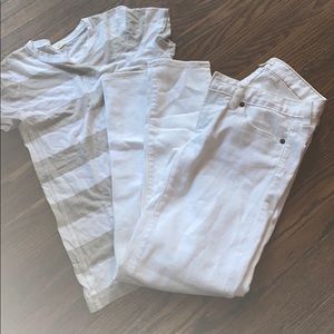 J Crew white skinny jeans